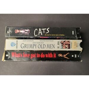 VHS Lot Of 3 Movies - CATS, Grumpy Old Men, What's Love Got To Do With It